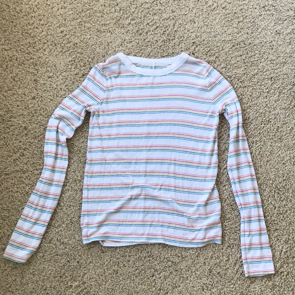 SO long sleeve rainbow shirt